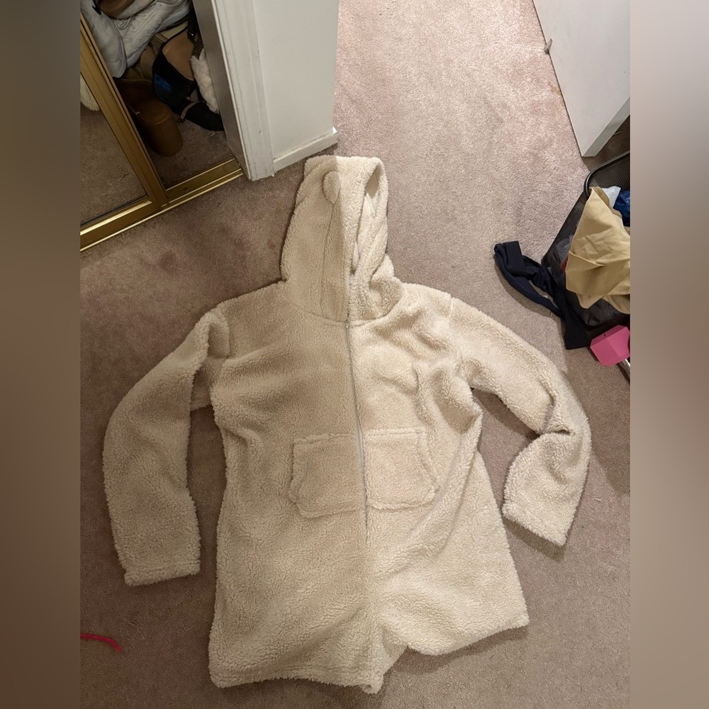 Cozy Cream Teddy Bear Hoodie